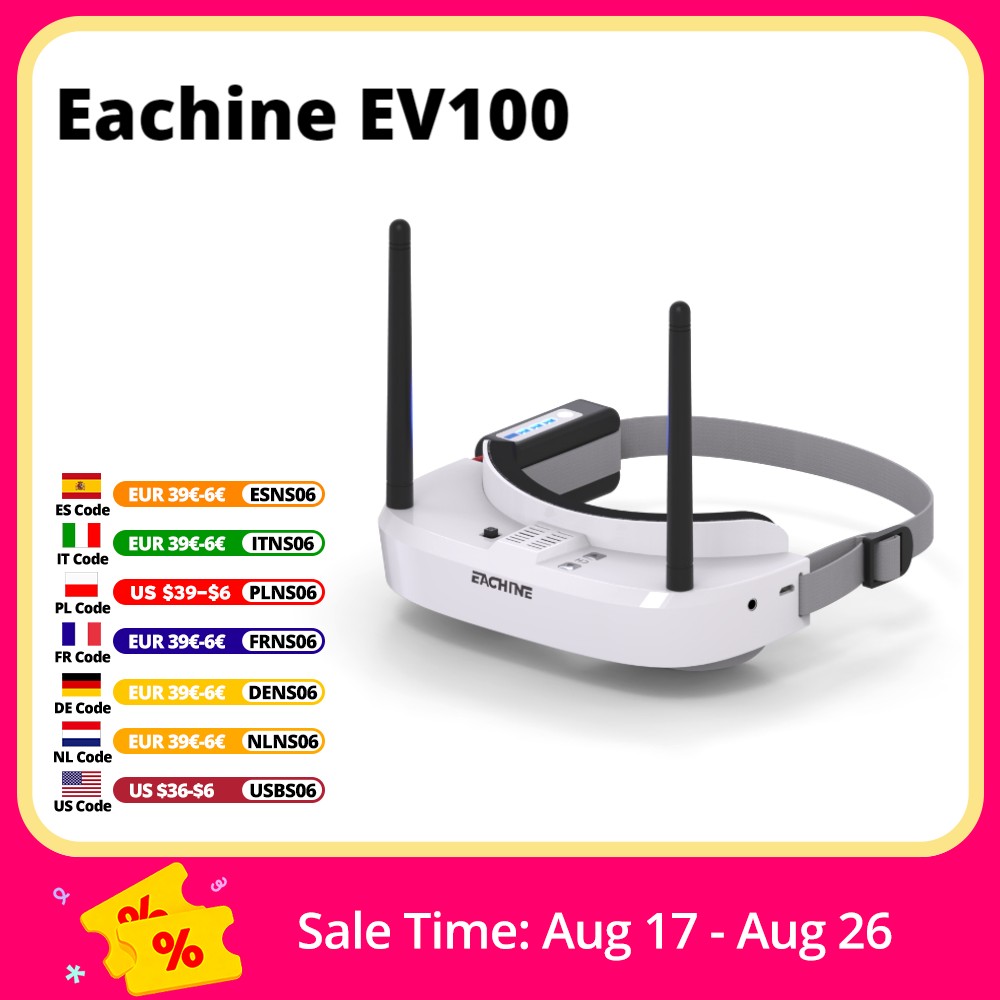 Drone Antenna - Gafas Eachine EV100 720*540 5,8G 72CH