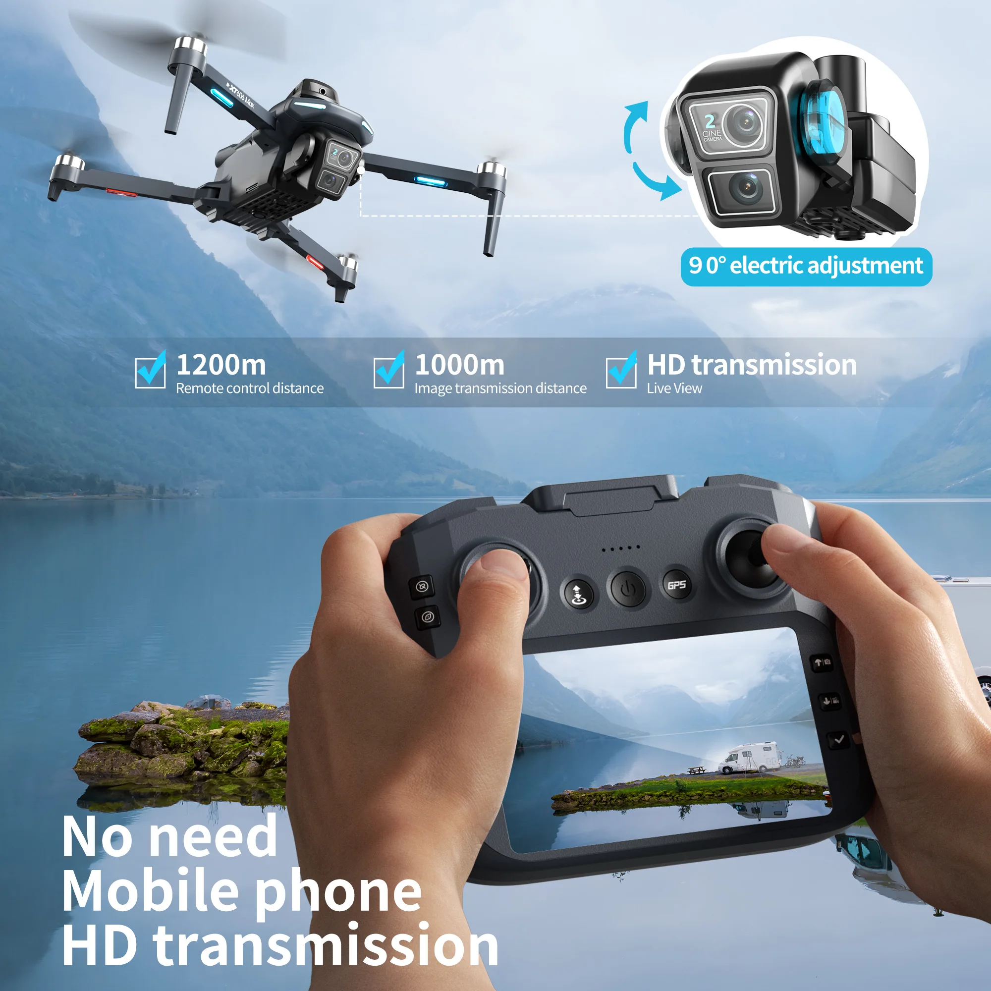 Dron Profesional Lenovo XT606  - Drone Gps Module reseña y precio