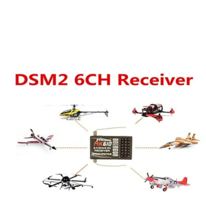 Receptor DSM2 MK610 AR6100 2,4 - Drone Receiver reseña y precio